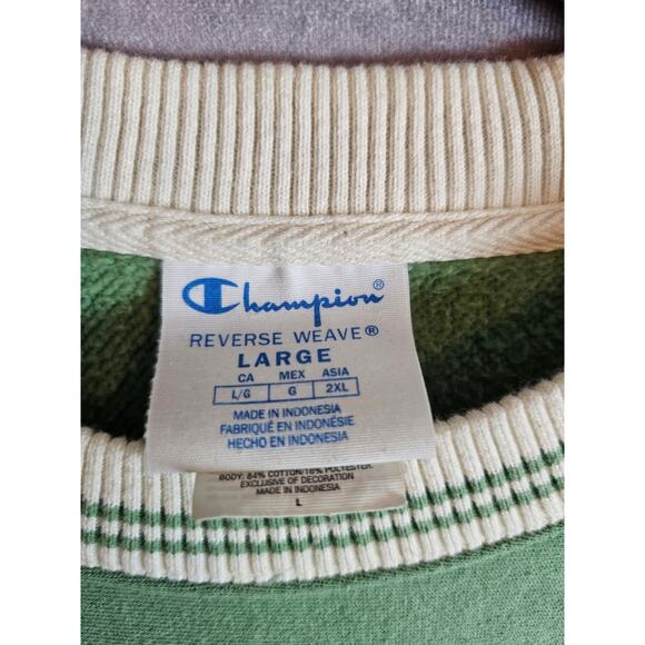 Champion Reverse Weave Men's Heavyweight Pullover Sweatshirt. Green. Size L - Picture 5 of 5